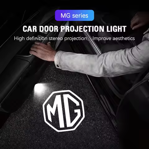 2Pcs Car Door Projector Light LED HD Welcome Light For MG 4 5 6 7 Cyberster ES5 ONE MG5 Scorpio ZS H