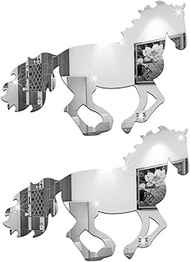 Abaodam 2 Sheets Acrylic mirror sticker aesthetic room decor horse wall hanging horse wall sculpture wall decor for bedroom acrylic mirror wall decals man ceramic tile decorative mirror