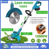 Grass Cutter Heavy Duty 168v Electric Lawn Mower Grass Cutter Cordless Mower Grass Cutter Trimmer Portable Rechargeable Household Sale Power Tools Set Original