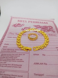 Gelang Free Cincin Emas Hongkong kadar 999Gelang mas Murni 24 Karat Asli