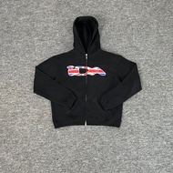 IDA Zipper Uk Flag Print Hoodie Black Gray Sweatshirts Men Women Winter Autumn High Street Cotton Lo