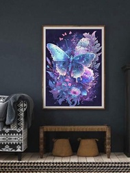 蝴蝶 Diy 鑽石畫動物藝術家居裝飾禮品,無框,20x30 公分/套