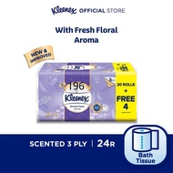 household ❁Kleenex Bath Tissue Toilet Tissue Paper Clean Care Scented - 3 Ply (190's x 20 + 4R)❈