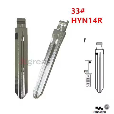 10pcs 33# KD Key Blade HYN14R Flip Blank Car Key Blade for Hyundai Accent HYN14RFH Key Blade for KD 
