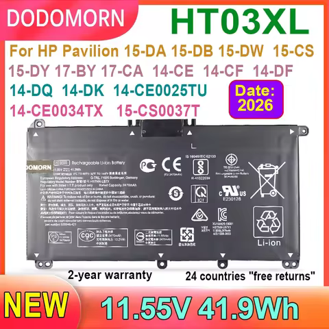 HT03XL Laptop Battery For HP Pavilion 14-CE0025TU 14-CE0034TX 15-CS0037T 250 255 G7 TPN-Q207/TPN-Q20