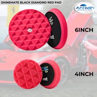 SHINEMATE BLACK DIAMOND RED PAD (4INCH/6INCH) (SPONGE FINISHING)
