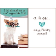 Dog Speak Birthday Card - We Can't Afford The Cat-(W100-1104)