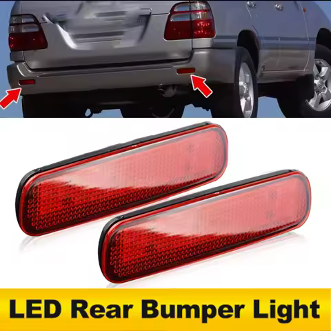 2pcs led Rear Bumper Reflector Light RED For Toyota Land Cruiser 100/Cygnus For Lexus LX470 1998-200