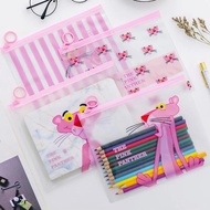 Sky Unicorn &amp; Pink Panther Transparent Pencil Case/Unicorn File Map/Zipper Bag