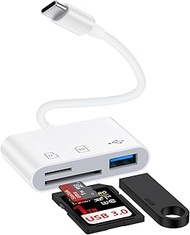 USB C SD Memory Card Reader for Samsung Galaxy S25 Ultra S24 S23 S22 S20 Plus A16 5G A15 USB 3.0 Hig