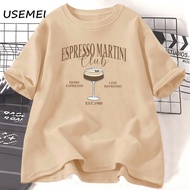 Cocktail & Social Espresso Martini Club T Shirt Funny Drinking Martini Lover T-shirt Casual Cotton S