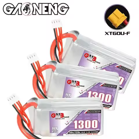 GAONENG 1300mAh 60C HV 2S/3S/4S/6S 7.6V/11.4V15.2V/22.8V LiHV Battery XT30/XT60 Connector For FPV Dr
