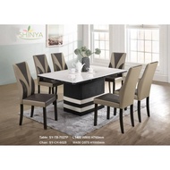 Shinya Elegant Dining Table Set (1x Dining Table + 6 x Chair)