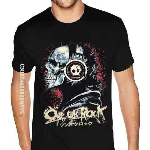 Cheapest One OK Rock T Shirt Hip Hop Rock Shirt For Men Plus Size T Shirt Cotton Tops T Shirt Funny 