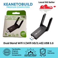 Wireless Internet Wifi USB 3.0 Adapter with Antenna AC1300 WiFi 5 1300Mbps 2.4G 5G Dual Band WiFi 5 