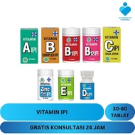Ipi Vitamin A B1 B12 B Complex C D Zinc NEW D3+K2 1 Bottle