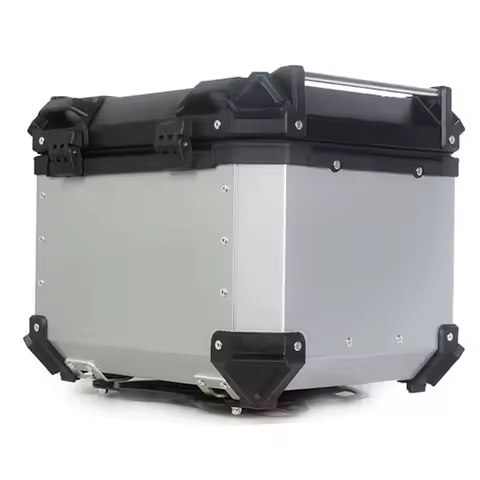 80 L Motorcycle Top Box Aluminium Alloy Waterproof Dustproof and Anti-Theft, Luggage Box for Storage
