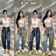 3an fashion women's baggy jeans with elastic waistband at the back, for girls from 40kg to 60kg