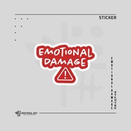 Viynl Words Stickers Matte Lamination | Emotional Damage Sticker