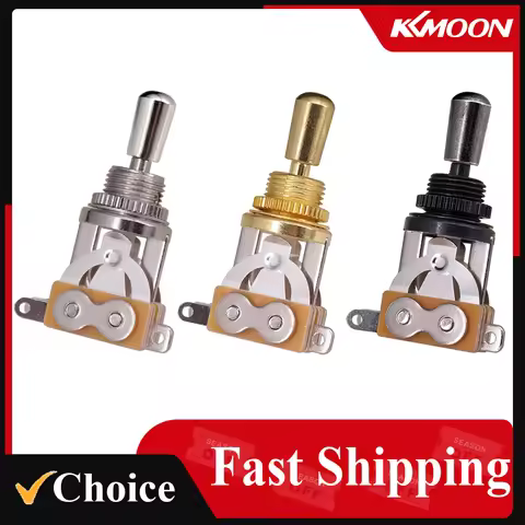 3 Way Short Straight Guitar Toggle Switch Pickup Selector with Brass Hat Compatible with Gibson Les