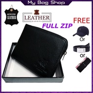 MENS LEATHER FULL ZIP WALLET 024# (PL)zip