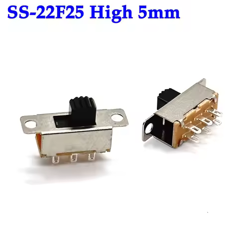 10Pcs 20PCS 30PCS Toggle Switch 2 Position 6 Pins With Fixed Hole Handle DC 12V DPDT 2P2T SS22F25- G