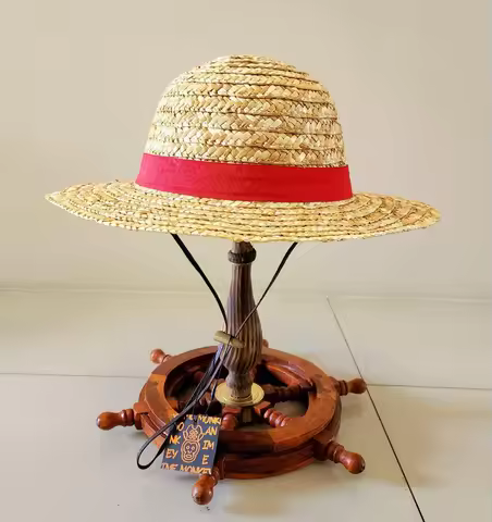 One Piece Luffy Same Style straw Hat, 31/35 Size Cosplay Hat, Anime Cosplay Props Hats, 2026 New Sta