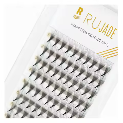 Slim Narrow Base Premade Fans Eyelash Extension Thin Root Pointy Base 5D 6D 8D 12D 10D Sharp Stem Ru