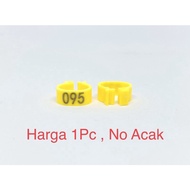 Yellow 1 Pc Pigeon Foot ClipRing Pigeon Chicken Duck D 8mm Bird Pigeon Foot Laser LetteringRing - SK