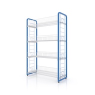 Kefva ชั้นวางสินค้า 4 ชั้น รุ่นสารพัดประโยชน์ แบบตะกร้า | กว้าง 81/120 ซม. | ชั้นตะกร้าขนม ชั้นวางขอ