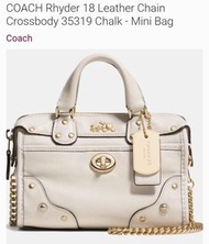 Coach Rhyder 18 Satchel 白色手袋