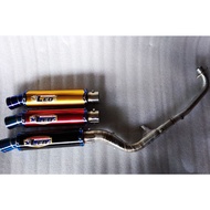 TURBO Z DRAG EXHAUST PIPE LEO EX5 28MM/32MM (RED/GOLD/BLACK
