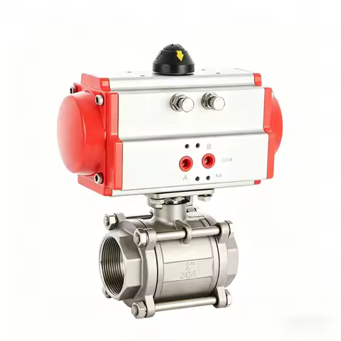 Pneumatic Threaded Ball Valve Q611F-16P304 Stainless Steel Three-piece Explosion-proof Ball Valve DN