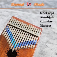 Kalimba Stickers, Key Labelers for 17-Keys Kalimba or 21-Keys Kalimba