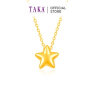 TAKA Jewellery 999 Pure Gold Star Pendant with 9K Gold Chain