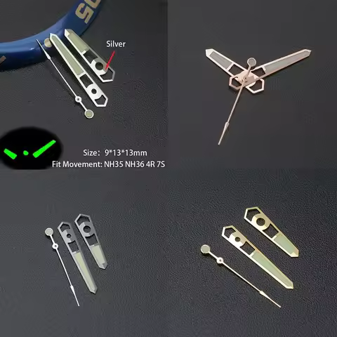 C3 Green Luminous Watch Hands Fits Japan NH35A NH36A 7S 6R 4R Movement for SKX007 SPRD SPRE Tuna Can
