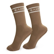 Bahe Womens Studio Grippy Crew Socks (Quicksand) - Sports Direct One Size