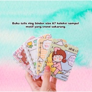 Small Memo Book A7 Notebook Cartoon Character MotifRing