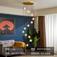 lampu hias gantung panjang untuk dekorasi ruangan keluarga minimalis - 12 lampu