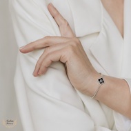 Namo Bracelet 92.5 Pure Silver Clover Leaf Shape