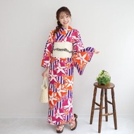 日本 和服 聚酯纖維 梭織 女性 浴衣 腰帶 2件組 F size x81-107b