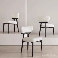 Genuine Genuine Leather Art European Style White Wax Household Modern North Simple Wooden Chair Soli