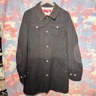 85% new Junya watanabe MAN comme des garcons x levi’s levis patchwork fancy tweed docking coat black