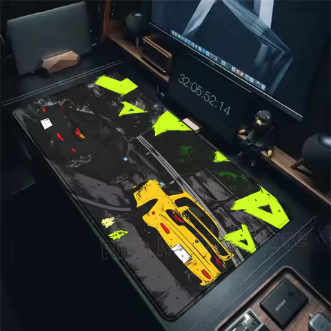 Anime I-Initial D AE86 Mousepad Large Anti-Slip Mouse Pad Stitched Edges Mat Desk accessories XXL Ga