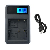 BP-511A BP-511 LCD USB Dual Charger for Canon EOS 40D 5D 50D 20D 300D 10D 30D 5D Mark I PowerShot G1