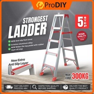 5 Step ladderman Commercial ladder Foldable Aluminium Ladder Foldable MultiPurpose Tangga Lipat Heavy Duty Double Sided