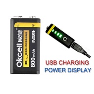 【Customizable】 Okcell 9v Rechargeable 800mah Usb Portable Okcell Usb For Rc Helicopter Model Microphone Bateria