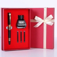 Red Pen Gift Set Metal Pen Holder Calligraphy Ink Pen Graduation Season Advertising Gift Pen