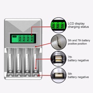 4-8PCS AA/AAA Rechargeable Battery 900mAh 2450Ah with Storag Box Universal Display Smart NI-MH Batte