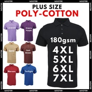 (4XL-7XL) Plus Size Poly Cotton T Shirt Baju Lelaki Berkolar Plus Size Baju T Shirt Lelaki Plus Size